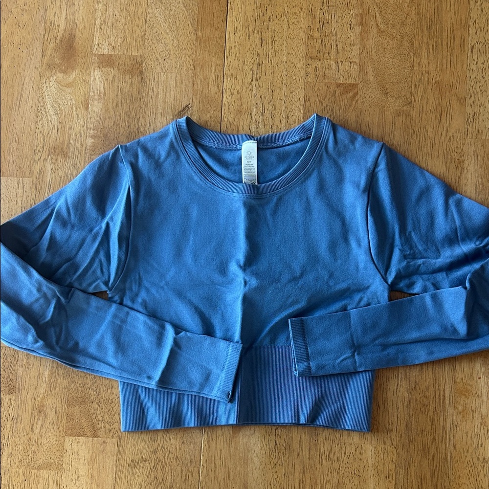 Aerie Blue Crew Neck Top